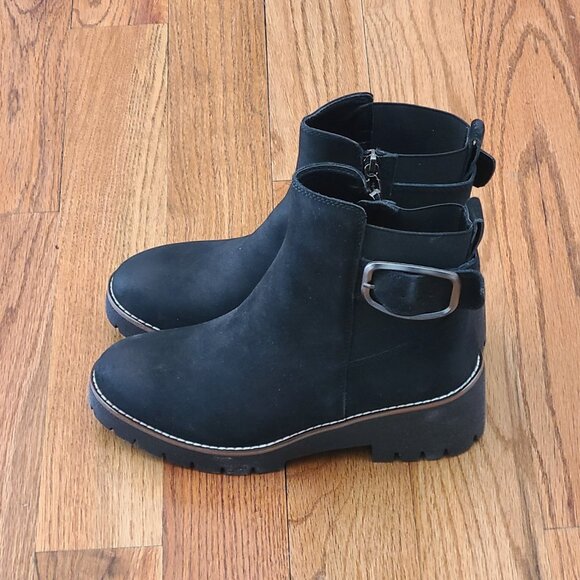 Blondo Dahlia Black Waterproof Nubuck Leather Boots Womens Ankle Bootie Size 8.5 - Picture 8 of 16